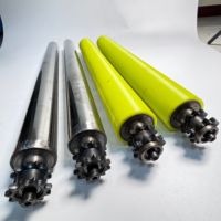 Rouleau d'entraînement et d'entraîné personnalisé en acier inoxydable et galvanisé avec filetage interne/extérieur, fraisé plat et à denture