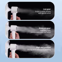 Ventilateur portable pour cils, mini, rechargeable USB, avec lumière LED, séchoir à cils, refroidisseur d'air, affichage LED, pour usage domestique et hôtelier, beauté