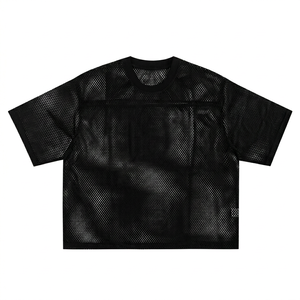 Streetwear <b>Mesh</b> Oversized Tee Unisex Breathable <b>Mesh</b> Jersey Hip Hop Oversized <b>Net</b> T-Shirt Summer Ventilated <b>Mesh</b> Streetwear Top - Product Image 1