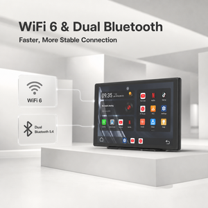 Autoradio Android 9 pouces avec écran tactile, navigation GPS, lecteur multimédia, montage universel sur tableau de bord, noir - Product Image 2