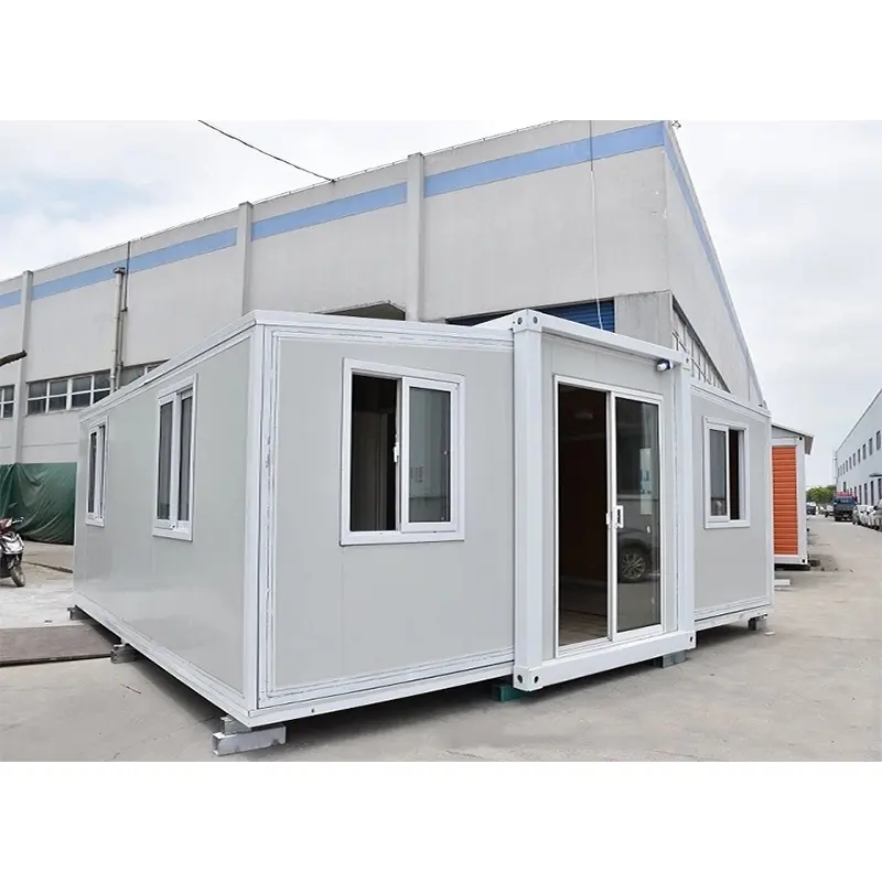 Mở rộng container nhà 3 phòng ngủ 40ft Trung Quốc có thể gập lại nhà di động container nhà biệt thự