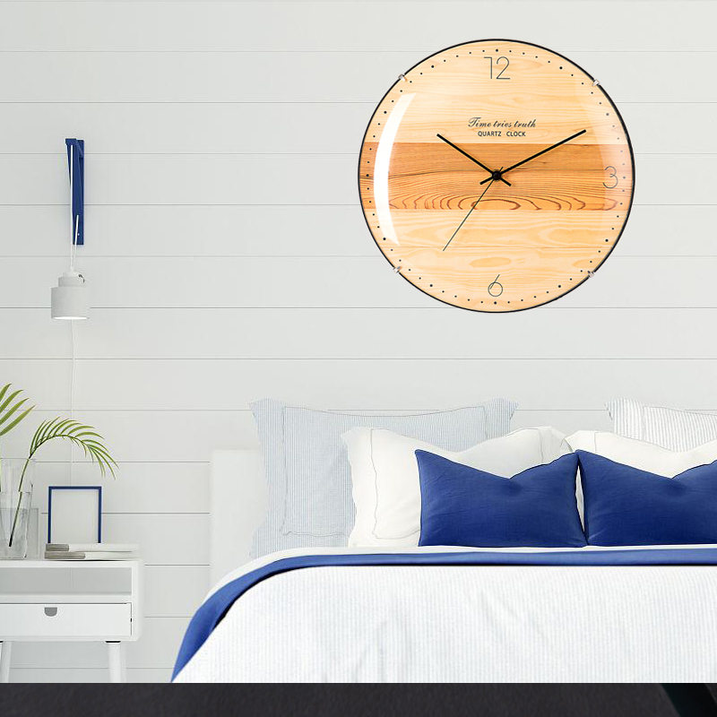 Concave and convex glass wall clock elk clock face 12 inch Plastic and Glass clock face