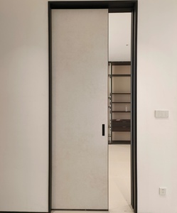Puerta Corredera Empotrada en Pared, Moderna y Personalizada, Ahorra Espacio, Puerta Interior Oculta <span class=keywords><strong>para</strong></span> Dormitorio y Uso en Hoteles - Product Image 4