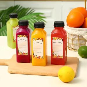 Bouteille en plastique jetable personnalisée grande capacité, bouteille en plastique transparente pour jus avec couvercles - Product Image 4