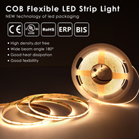Tira de Luz LED COB, 528 LED/m, 8 mm, Ra90, 24 V, Flexible, IP20, Cuerpo de Cobre, Control Remoto por Wi-Fi