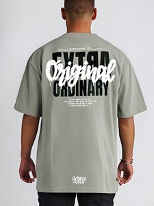 Мужская Повседневная Свободная футболка с коротким рукавом и круглым вырезом, 2025 летняя хлопковая свободная футболка, Мужская футболка - Product Image 2