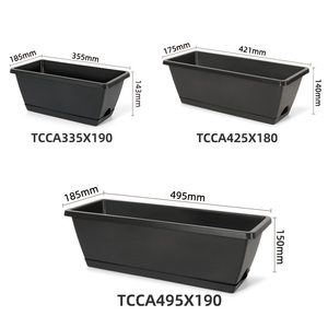 Hợp Thời Trang Màu Trắng Chậu Hoa Với Tấm Lớn Hình Chữ Nhật Trồng Nhà Vườn Dài Trong Nhà Nhựa Hoa Chậu - Product Image 3