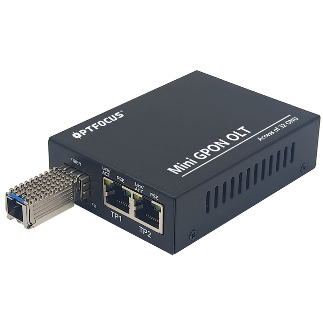 Hot Sale Single-Port Mini GPON OLT with Two Optical Ports for 4G 5G Networks Fiber Optic Equipment