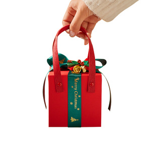 Boîte cadeau <span class=keywords><strong>de</strong></span> <span class=keywords><strong>Noël</strong></span> en carton auto-montable personnalisée avec poignée pour l'emballage <span class=keywords><strong>de</strong></span> chocolats, <span class=keywords><strong>de</strong></span> bonbons et <span class=keywords><strong>de</strong></span> sucre - Product Image 2