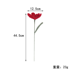 Bouquet de fleurs au crochet Kexiang, décoration de bureau en polyester, ornement de fleurs artificielles - Product Image 5