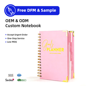 Logo personalizzato con copertina rigida Notebook A5 settimanale mensile a spirale diario <span class=keywords><strong>di</strong></span> scrittura <span class=keywords><strong>libri</strong></span> raccoglitore per la vendita - Product Image 1