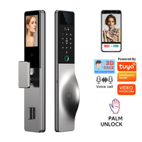Kunci Pintu Pintar Tuya Pengenal Wajah 3D, Kontrol Jarak Jauh Wifi, Kunci Digital Biometrik Sidik Jari dengan Kamera, Harga Pabrik