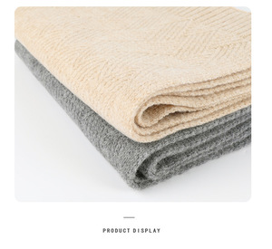 Phụ Nữ Của Mùa Đông Bộ Quà Tặng Lông Cừu Cáp Đan Beanie Pom Cap Màn Hình Cảm Ứng Găng Tay Dài Ấm Khăn <span class=keywords><strong>3</strong></span> Pcs Đồng Bằng Phong Cách Phụ Kiện - Product Image 4