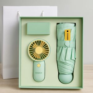 Portable Fan & Umbrella <b>Gift</b> Set Compact Handheld Fan Foldable Umbrella with Logo - Product Image 5