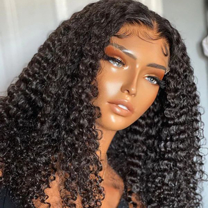 Perruque Lace Frontale Cheveux Humains Bouclée, Échantillon de Perruque Lace Frontale Effet Mouillé et Ondulé, Perruque Lace Frontale 13x4 Bouclée Effet Mouillé et Ondulé Water Wave - Product Image 1