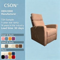 Fauteuil inclinable massant électrique moderne en similicuir PU, à moteur unique, avec télécommande et cadre métallique, pour personnes âgées et soins à domicile