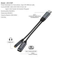 USB C zu 3,5mm Audio Adapter und Ladegerät 2 in 1 USB C zu Kopfhörer anschluss Adapter und Typ C Ladekabel PD100W Splitter Dongle