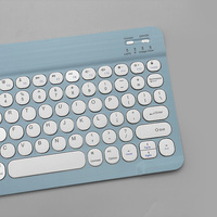 Keyboard Kantor Super Tipis Ultra-ringkas Portabel Berkabel BT Keyboard Komputer Notebook Ponsel Baterai Isi Ulang USB Type-C