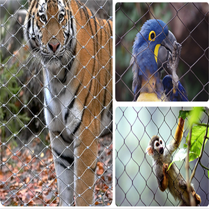 <span class=keywords><strong>Filet</strong></span> en acier inoxydable tissé 316, vente chaude, fabrication en usine, câble métallique flexible 316 pour barrière de zoo - Product Image 3