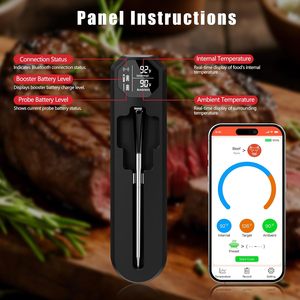 Smart <b>Wireless</b> Meat Thermometer with Ultra-Thin Probes Digital Food Thermometer for Remote Monitoring of BBQ Grill Oven - Product Image 4