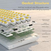 Clavier de jeu mécanique Ajazz AK820 75% 81 touches QWERTY RVB avec échange à chaud des touches, tri-mode, étanche