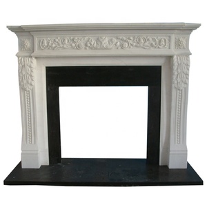 Sculpture de <span class=keywords><strong>feu</strong></span> en marbre sculpté Style anglais, manteau, long, en pierre magique autoportante, pour l'extérieur, 20-25 jours - Product Image 1