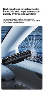 Tarjeta de Estacionamiento Temporal 2 en 1 Ajustable con Martillo de Seguridad de Aleación de Aluminio para Coche, Herramienta de Escape de Emergencia y Rompeventanas Oculto - Product Image 5