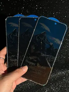 Iphone के लिए लक्जरी ग्लिटर डायमंड टेम्पर्ड ग्लास स्क्रीन रक्षक 16 17 प्रो मैक्स 15 प्लस 14 13 12 11 11 गैंडे गोपनीयता फिल्म - Product Image 5