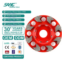 Alat Gerinda Beton SANG Arrow Segments, Roda Gerinda Berlian 4-7 Inch untuk Mesin Gerinda Sudut, Penghilang Lapisan