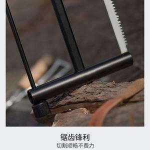 Sierra de mano portátil ligera, hoja de acero de aleación de 180mm, desmontable para cortar madera, uso en exteriores, color negro - Product Image 5