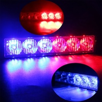 Luz de Advertencia Estroboscópica de Emergencia para Automóvil, Luces LED Intermitentes de Funcionamiento Diurno, 6 LED, 8 Modos de Destello, 12 V