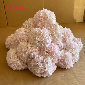 Fiore Artificiale di Alta Qualità con Testa Grande da 18cm, Stelo Singolo, Ortensia Rosa Nude per Decorazioni Matrimoniali e Feste - Product Image 1
