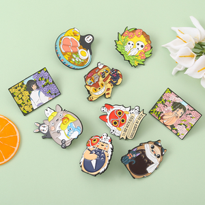 9 Estilos de Broches Esmaltados de Dibujos Animados de la Infancia, Personalizados de Mononoke, <span class=keywords><strong>Chihiro</strong></span>, Haku, <span class=keywords><strong>Totoro</strong></span>, Insignias de Solapa de Anime para Amigos - Product Image 2