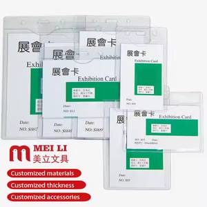 Gran oferta, tarjetero de PVC blando transparente, etiqueta de nombre de insignia Horizontal o Vertical para identificación disponible en plástico ABS y PP - Product Image 1
