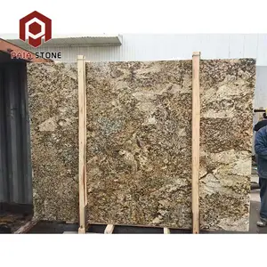 Quarry Granite Gold High Quality and Lowest Price China Imported Granite Big Slab Polished PAIA Stone Graphic Design 1/-1mm 2800