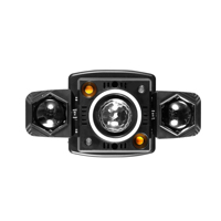 Projecteur LED mobile RVBW rotatif à double bras 60W avec contrôle DMX512 pour éclairage de scène DJ et soirées disco