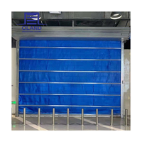 Ventes directes d'usine, portes à enroulement en tissu inorganique ignifuge, portes à enroulement automatiques composites pour la prévention des incendies, pour les centres commerciaux