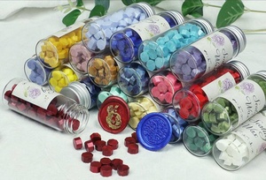 Glass Jar 60 Pcs Vintage Sealing <strong>Wax</strong> Tablet Pill Beads for <strong>Envelope</strong> <strong>Wax</strong> <strong>Seal</strong> - Product Image 5
