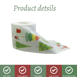 <span class=keywords><strong>Papel</strong></span> Higiénico Ecológico de Pulpa de Madera Virgen, con Diseño Navideño, 300 Rollos, 2 Capas, Regalo Festivo para el Hogar y el Baño - Product Image 3