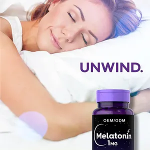 Private Label Melatonin Tablets Help To Sleep Wholesale Relieve Stress Anti Anxiety Healthcare Blueberry Melatonin Tablets