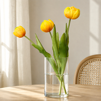 3 Tangkai Bunga Tulip Artificial Real Touch, Buket Bunga Karet Lembut untuk Dekorasi Vas Rumah, Hotel, Pernikahan