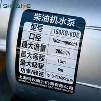 Pompe à eau diesel montée sur remorque pour la lutte contre les inondations, couleur et logo personnalisés, CE ISO, usine source Shanghai
