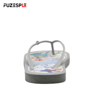 Tongs plates florales artistiques pour femmes avec lanières brillantes, chaussures d'été d'extérieur, mode féminine, vente chaude - Product Image 4