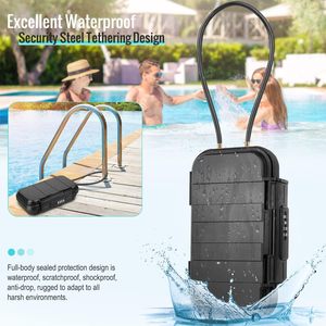 Portable Safe <b>Box</b>, Combination Security Case LockBox with Code, Waterproof Anti-Theft Mini Travel Safe <b>Box</b> with Removable Chain - Product Image 4