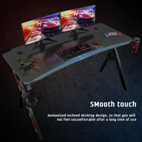 Bureau de jeu Comfuri extensible en métal et fibre de carbone, table de course avec porte-gobelet, design en Y pour usage domestique ou professionnel, idéal pour les gamers