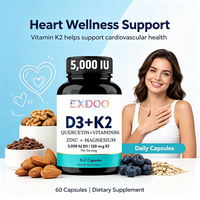 OEM Superfood Vitamin D3 K2 5000 IU Magnesium B6 Zinc Quercetin untuk Energi, Imunitas, dan Kesehatan Otot dalam Bentuk Kapsul Lunak