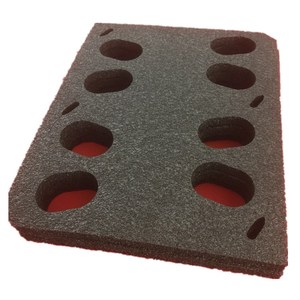 Vente en gros <span class=keywords><strong>Mousse</strong></span> de velours Eva noir haute densité Ruchen <span class=keywords><strong>Mousse</strong></span> d'isolation phonique découpée personnalisée pour l'emballage de bouteilles d'huiles essentielles - Product Image 5