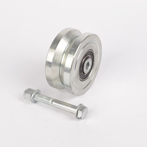 Vente en gros de <span class=keywords><strong>roue</strong></span> à rouleaux pour <span class=keywords><strong>portail</strong></span> coulissant <span class=keywords><strong>Roue</strong></span> à rouleaux pour <span class=keywords><strong>guidage</strong></span> de câbles <span class=keywords><strong>Roue</strong></span> pour <span class=keywords><strong>portail</strong></span> coulissant en acier coulé #45 Acier rainure en V en fonte - Product Image 1