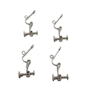 Stainless Steel Screw <b>Clip</b>-On Earrings For Non-Pierced Ears DIY Jewelry Accessories Unisex <b>Silver</b> Color - Product Image 5