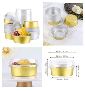 Colored Aluminum <b>Foil</b> <b>Container</b> Round <b>Foil</b> Tin Ramekin Gold Cake Aluminum <b>Foil</b> Baking Cup - Product Image 2